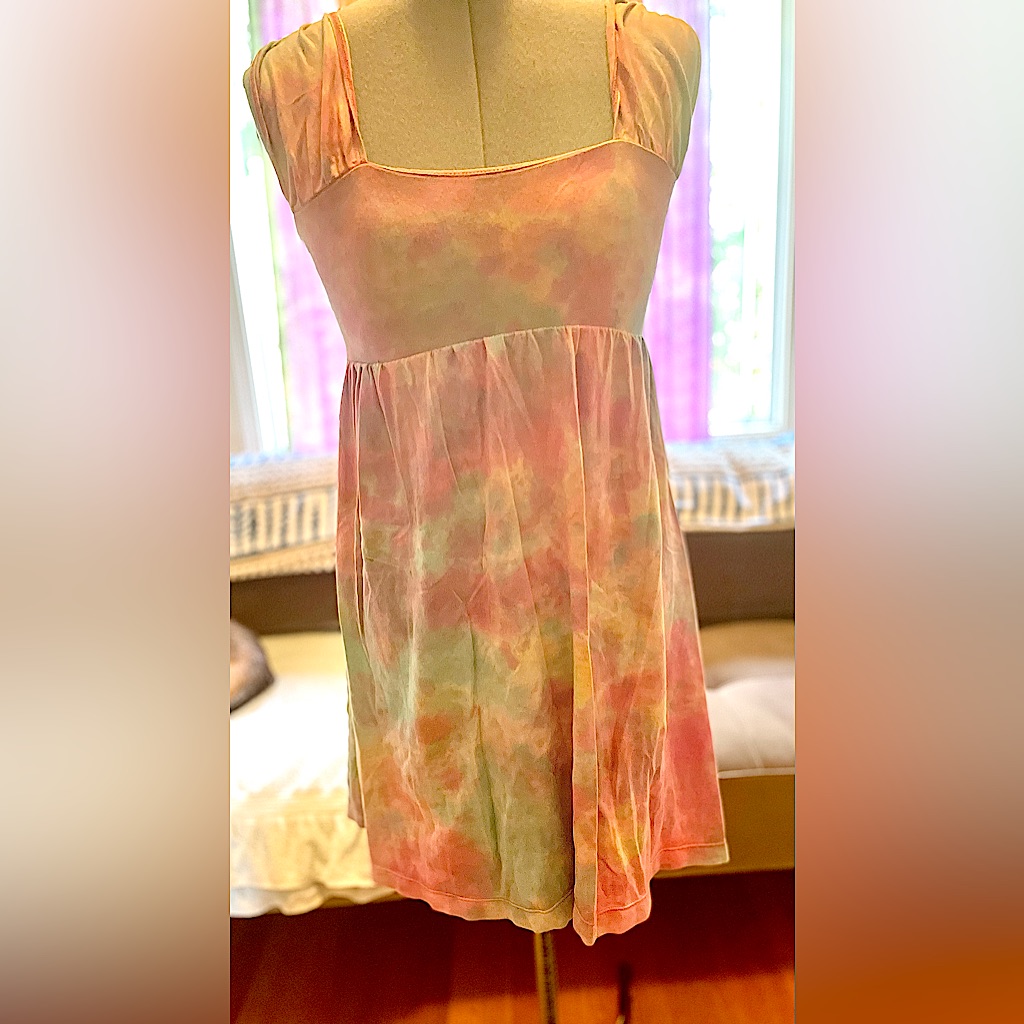 Tie Dye Dress With Built In Bra